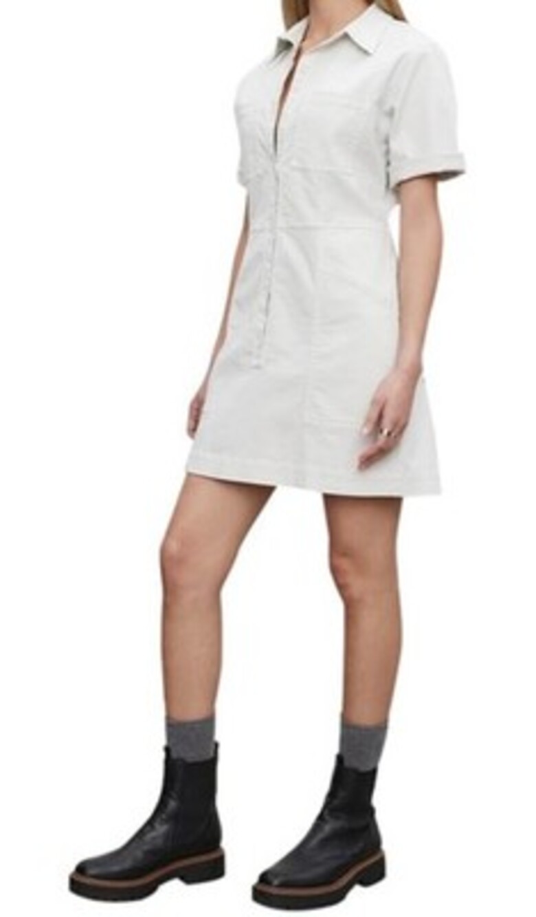 VELVET BY GRAHAM & SPENCER Women's Stretch Cotton Twill Christina Dress, Ice